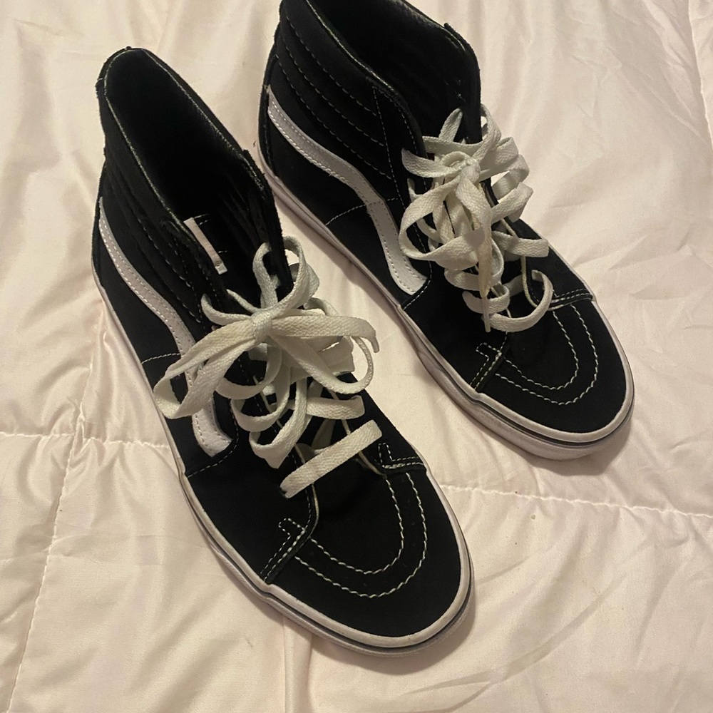 Vans Black and White High-Top Sneakers